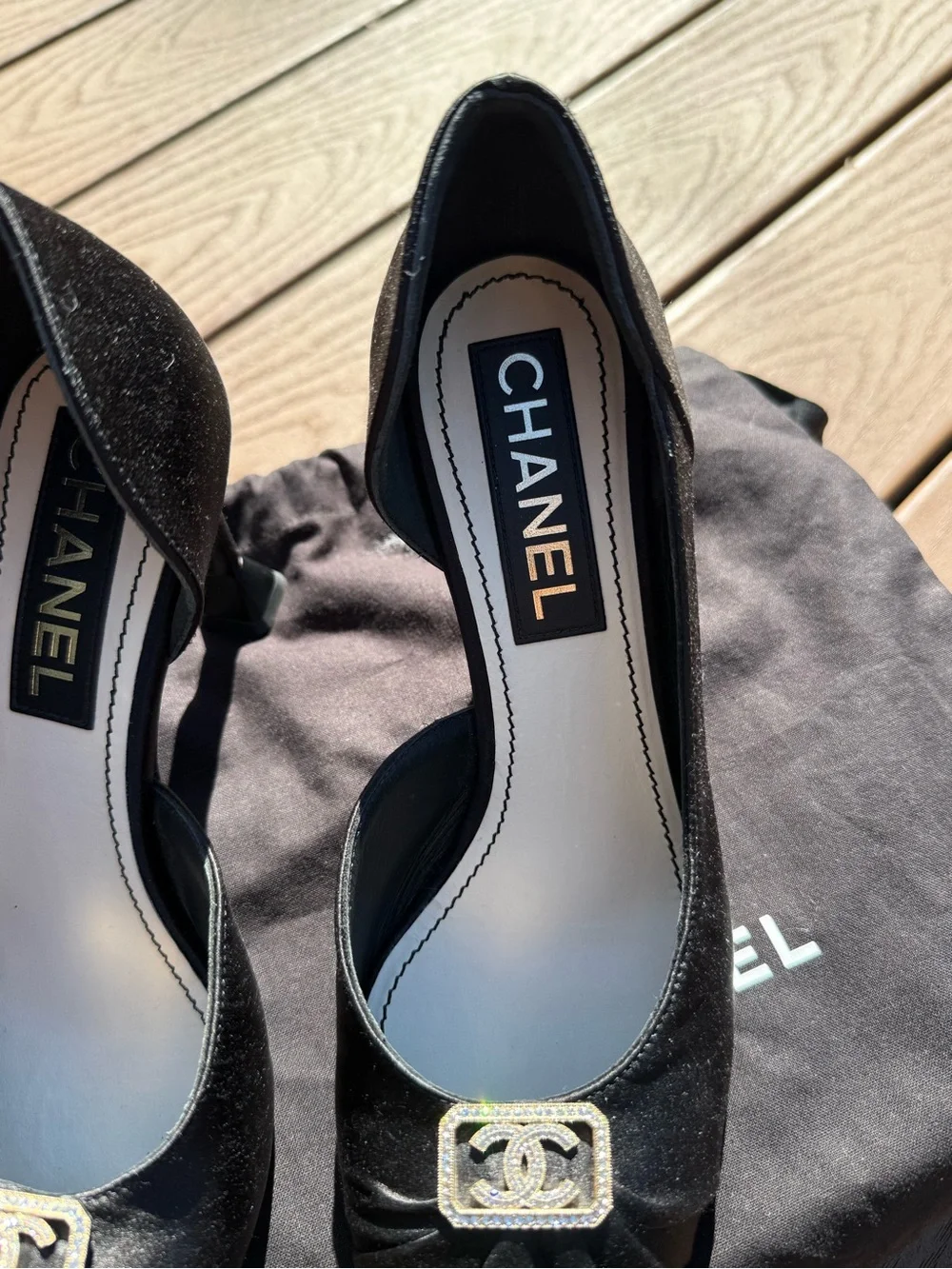 CHANEL classic satin